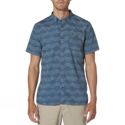 Camisa Reef Futures Manga Corta Hombre - Indigo - Chile MRP705163